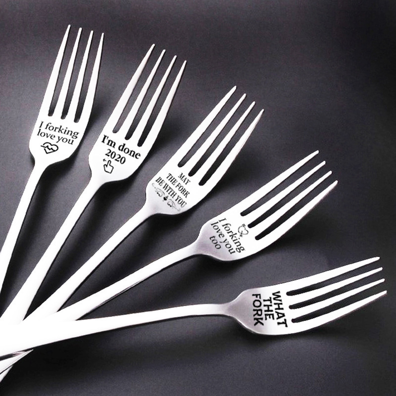 Gold Plated Cutlery - Engraved Fork-Best Gift For Husband Wife
