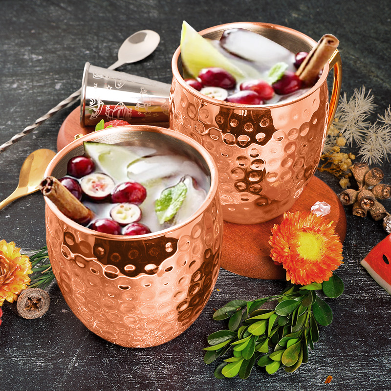 Copper Cocktail Mug - Moscow Mule Stainless Steel Mugs Metal