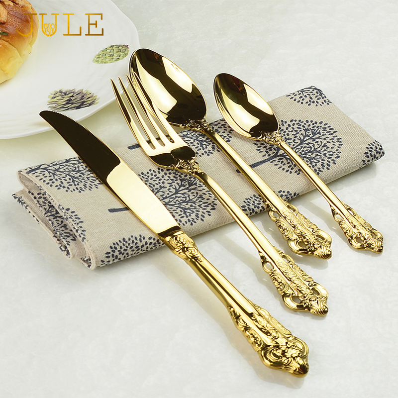 Vintage Western Gold Plated Cu - Gold Plated Cutlery のレビューと価格