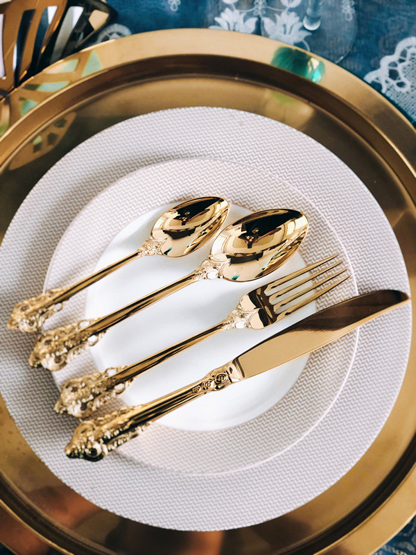 Vintage Western Gold Plated Cu - Gold Plated Cutlery のレビューと価格
