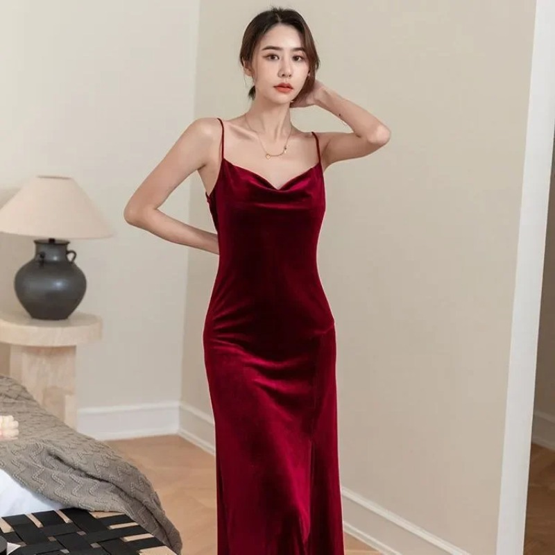 Wedding Robe Long Velvet Slip  - Luxury Lifestyle Women のレビューと価格