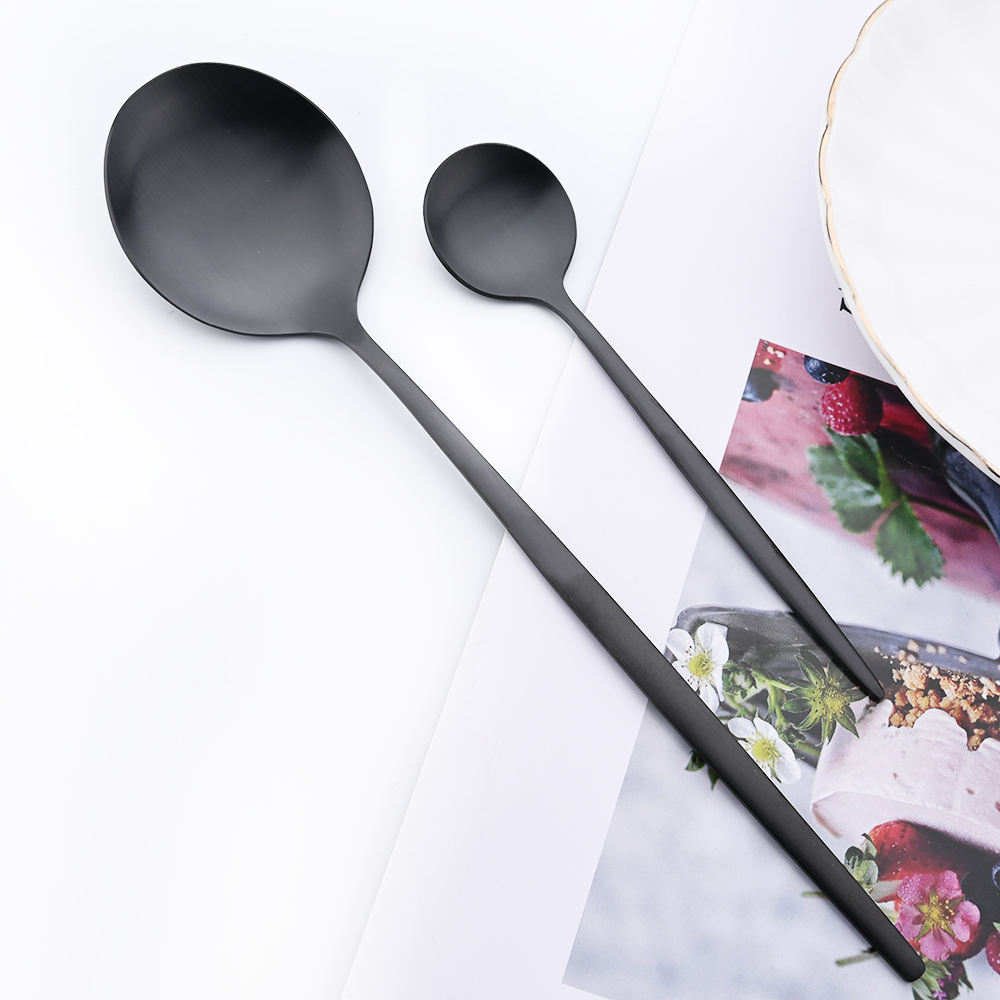 Drmfiy Black Handle Gold Coffe - Gold Plated Cutlery のレビューと価格