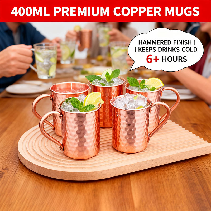 New 100% Copper Cups Pure Soli - Copper Cocktail Mug のレビューと価格