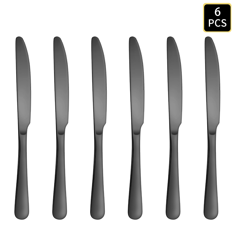 4/6/16/24pcs Black stainless s - Gold Plated Cutlery のレビューと価格