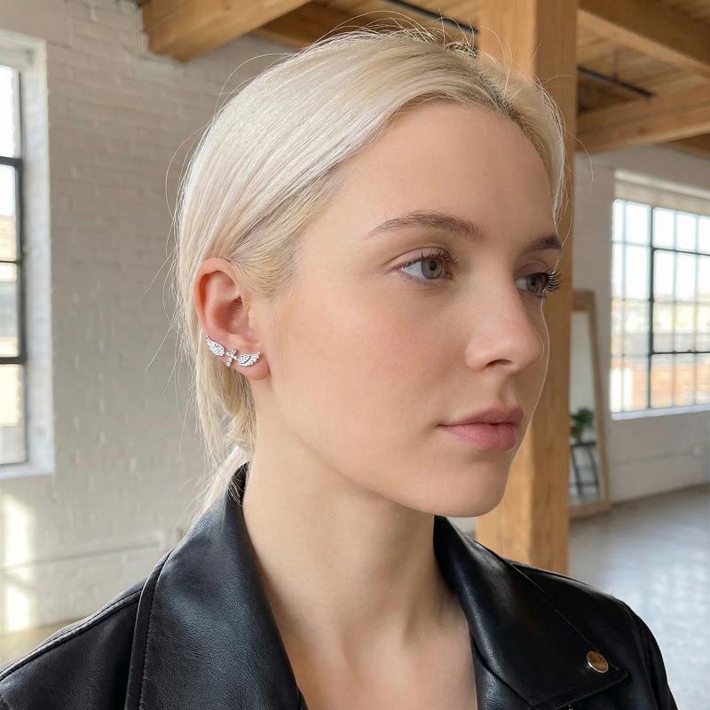 Angel Wings Cross Earrings Lux - Luxury Lifestyle Jewelry のレビューと価格