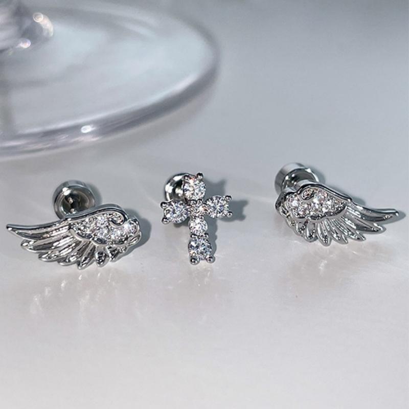 Angel Wings Cross Earrings Lux - Luxury Lifestyle Jewelry のレビューと価格