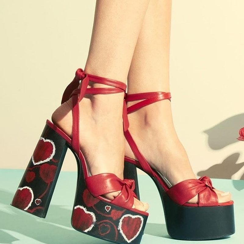 Love Heart Platform Open Toe L - Luxury Lifestyle Shoes のレビューと価格