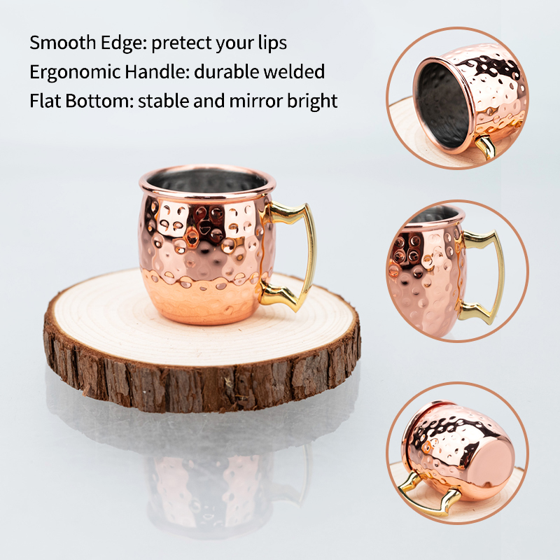 4Pcs 6Pcs 60ml Stainless Steel - Copper Cocktail Mug のレビューと価格