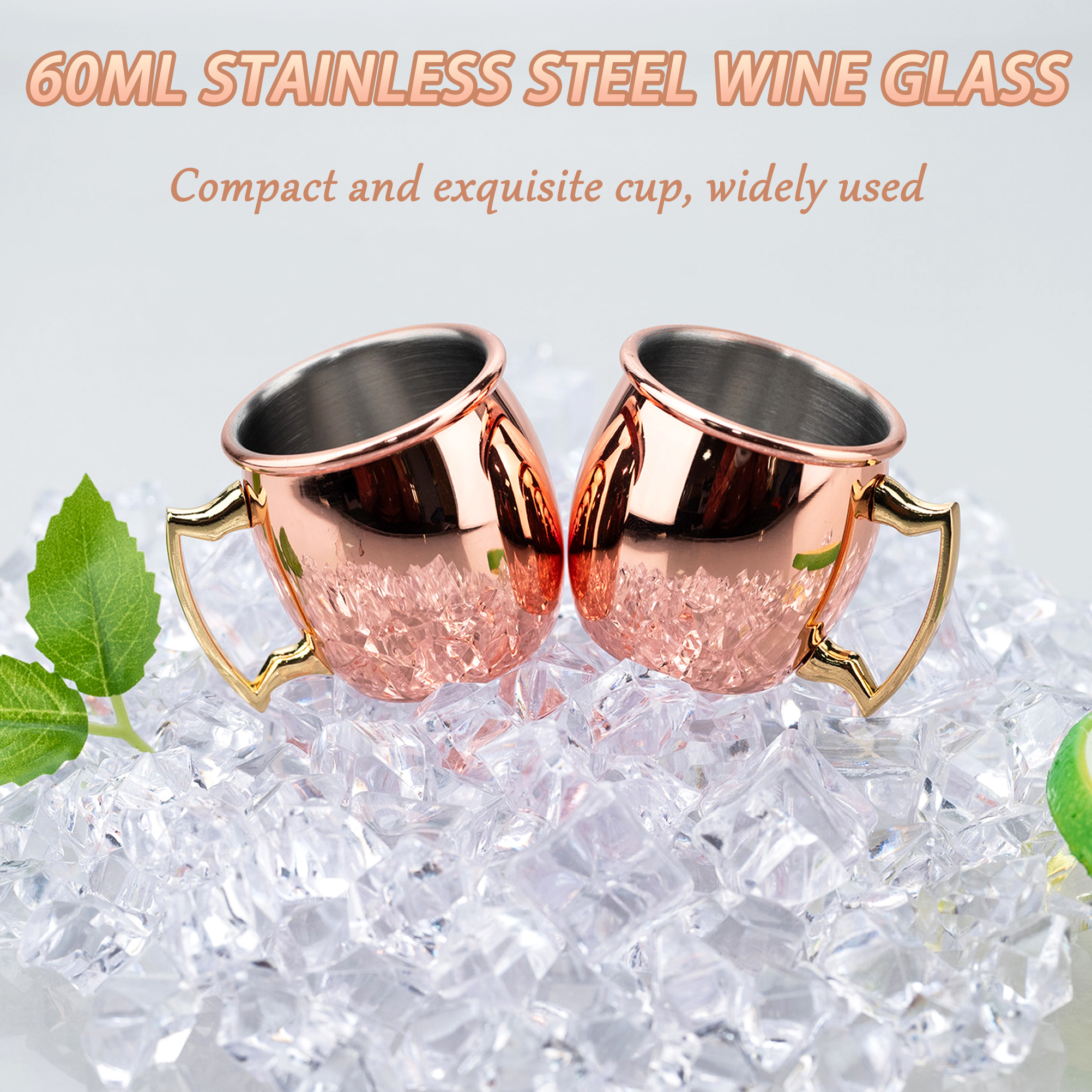 4Pcs 6Pcs 60ml Stainless Steel - Copper Cocktail Mug のレビューと価格