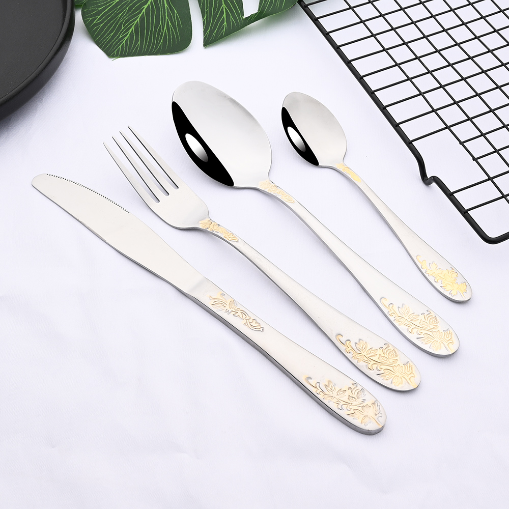 Vintage Western 8/32Pcs Gold F - Gold Plated Cutlery のレビューと価格