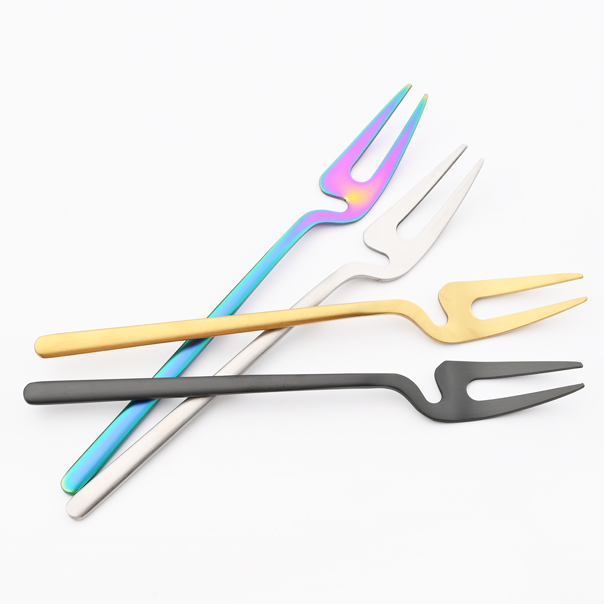 6Pcs Gold Fork Set Tea Cake Sn - Gold Plated Cutlery のレビューと価格