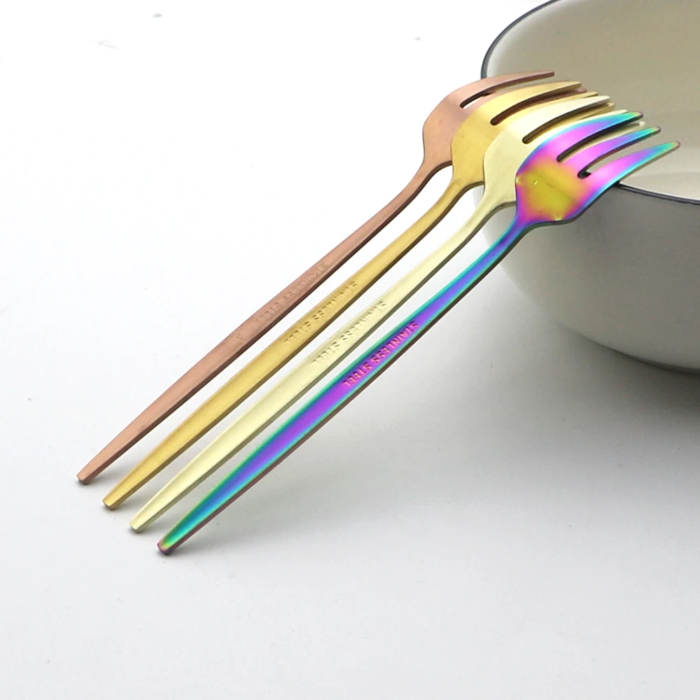 6Pcs Stainless Steel Matte Cak - Gold Plated Cutlery のレビューと価格