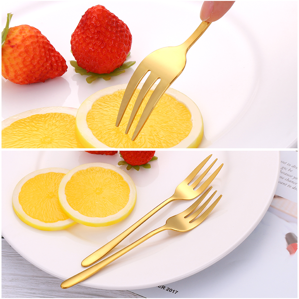 1/4/5/6Pcs Tea Forks Fruit For - Gold Plated Cutlery のレビューと価格