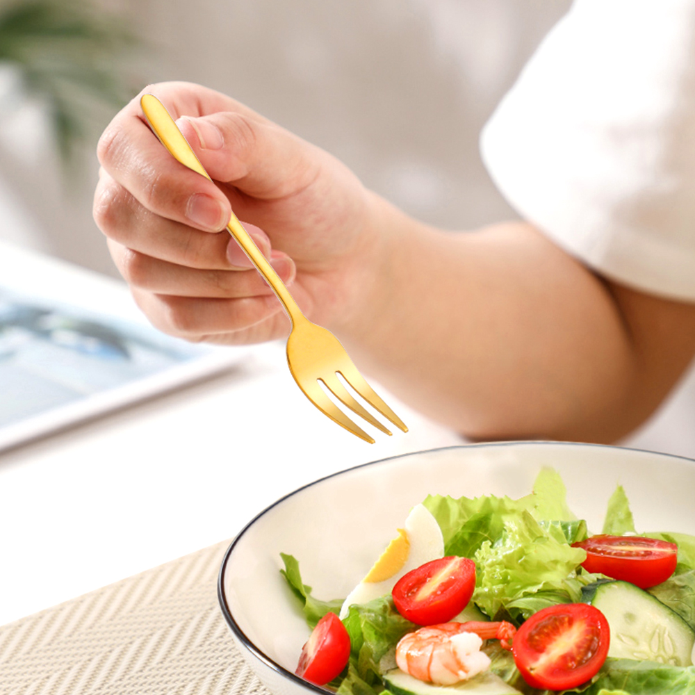 1/4/5/6Pcs Tea Forks Fruit For - Gold Plated Cutlery のレビューと価格