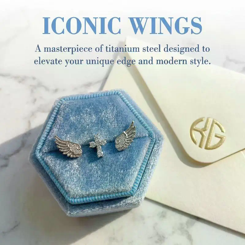 Angel Wings Cross Earrings Lux - Luxury Lifestyle Jewelry のレビューと価格