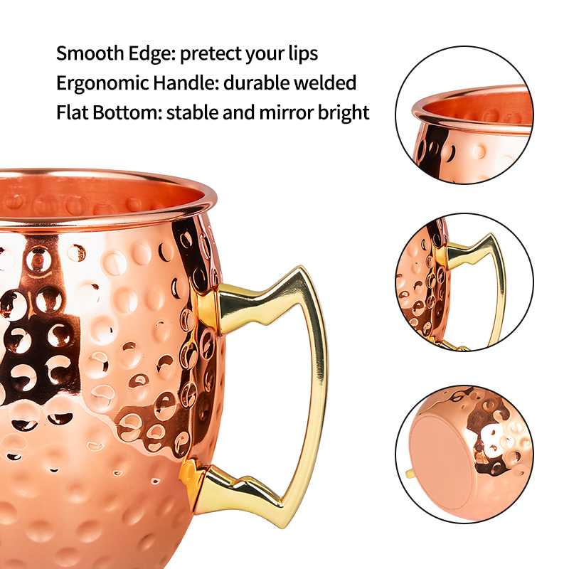 Moscow Mule Stainless Steel Mu - Copper Cocktail Mug のレビューと価格